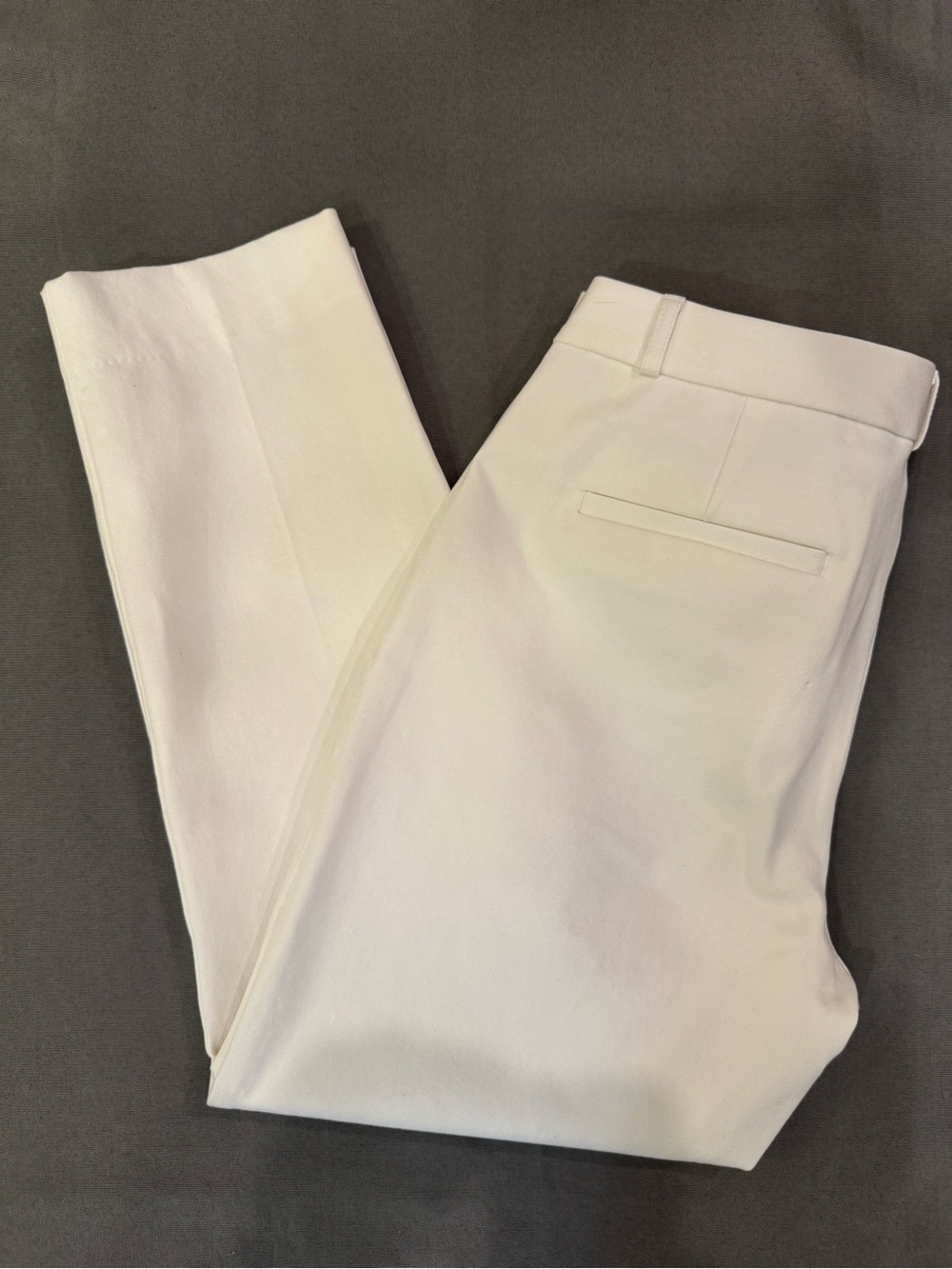 Banana Republic Women's White Sloan Crop Pants Size 10 Ankle Career Biz Casual